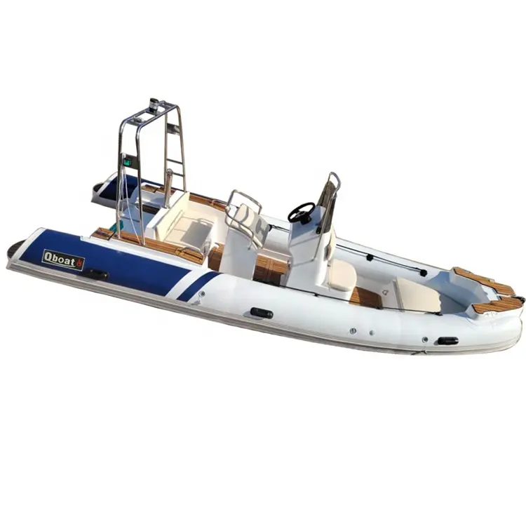 2023 CE Bateau gonflable rigide de moteur hors-bord de 5.8M de long pour l'usage extérieur fait avec le matériel de fibre de verre de PVC d'hypalon de 1.2mm