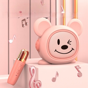 En Çok Satan 8W K19 Mini Karaoke Hoparlör, Şarj Edilebilir Dahili 5.0 ve FM Radyo Özellikli, İç/Dış Mekan Kullanımı için 1 Mikrofonlu - Product Image 1