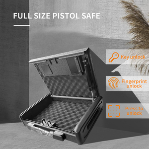 Coffre-fort biométrique pour armes à feu, accès rapide, idéal pour table de chevet, avec empreinte digitale, mot de passe numérique et clés de secours - Product Image 5