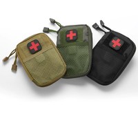 Kit de premiers soins en polyester brodé tactique en gros accessoire d'outil EDC pour la survie médicale sauvage d'urgence pour