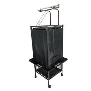 ผ้าคลุมกรงนก ZJ-NLZ003 ขนาด 46x46x155 ซม. สีดำ โพลีเอสเตอร์ กันแดด กันฝน กันน้ำ รูปทรงสี่เหลี่ยมผืนผ้า โครงเหล็ก - Product Image 4