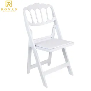 Белые полипропиленовые пластиковые стулья Наполеона, используемые складные стулья для свадьбы и мероприятия
