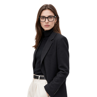 Monturas Ópticas de Fibra de Carbono de Diseño en Acetato para Hombre y Mujer, Lentes con Bloqueo de Luz Azul, Monturas para Gafas
