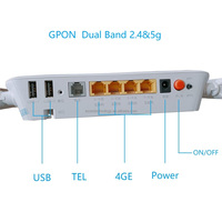 ONU GS2101 modem Dual Band 4GE + 1TEL + 2USB + 2.4g & 5g router wifi FTTH firmware Inggris EPON/GPON ONU ONT HG6821M