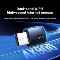UGREEN CM760 Penerima WiFi AX300 Adaptor Nirkabel Kartu WiFi 2.4G Dongle USB Wifi PC Laptop Bebas Driver 802.11ax