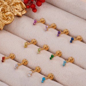 Piercing per Trago in Titanio G23, Anello Monore a Pressione, Labret, Piercing per Labbra, Cartilagine, Gioielli per il Corpo per Donne e Uomini - Product Image 1