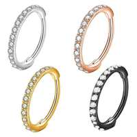 8/10mm 16g Vente en gros : Boucles d'oreilles créoles segmentées articulées, Bijoux de piercing en acier inoxydable et laiton, Petites créoles et anneaux de nez pour femmes