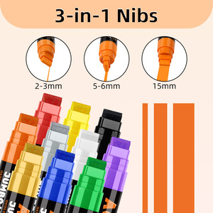 Pennarelli <span class=keywords><strong>Jumbo</strong></span> in Acrilico Personalizzati Aiye Factory per Graffiti su Muri Esterni, Pittura Gigante POP Impermeabile, Pennarelli Argento <span class=keywords><strong>Jumbo</strong></span> da 15MM - Product Image 3