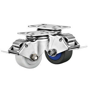 2 "<span class=keywords><strong>Light</strong></span> <span class=keywords><strong>Duty</strong></span> Low Gravity Kleine PA/TPR/Massivstahl-Lenk rollen Edelstahl-Industrie wagenräder Rolle - Product Image 6