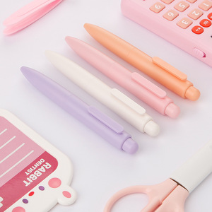 Mini Cute Macaron Tragbarer Fat Pen Mehrfarbige Klappen taschen hose Schnellt rockn ender 0,5mm schwarzer Gel stift - Product Image 4