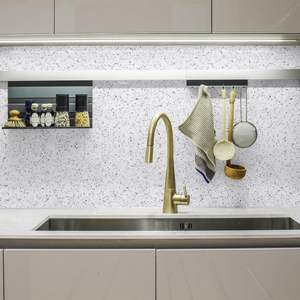 Oron déco bon marché brillant marbre autocollant peler et coller papier peint granit blanc imperméable auto-adhésif papier peint pour mur de <span class=keywords><strong>cuisine</strong></span> - Product Image 2