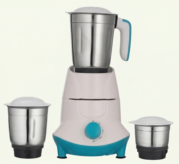 Mixer Grinder 500 Watts ABS Body Stainless Steel Blades Push Button Controls (Hybrid) 3 Jars Anti-Slip Legs 230V/50Hz