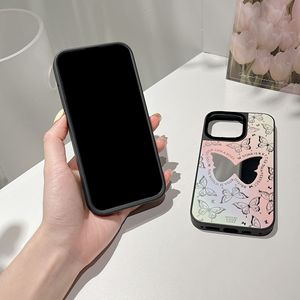 Jmax Mignon Papillon UV Impression Acrylique Miroir Téléphone étui pour iphone 11 12 13 14 X XR XS Pro Pour Samsung <span class=keywords><strong>S</strong></span> 20 21 22 23 - Product Image 5