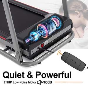 Tapis roulant de bureau KREEDA silencieux et puissant, couleur noir argent, pliable, portable, avec clé de sécurité - Product Image 3