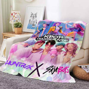 Couverture polaire en flanelle personnalisée style dessin animé coréen, idéale pour la décoration de chambre, les siestes d'étudiants et les voyages en voiture – Vente en gros - Product Image 3