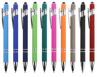 Stylo bille en métal au toucher doux avec logo personnalisé et motif animal, finition gravée au laser, cadeaux promotionnels multifonctionnels