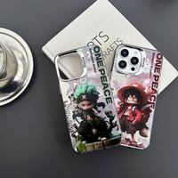 Mode Téléphone étui pour iphone XR 11 12 13 14 15 Pro Max Plus Dessin Animé Anime One Pieces Luffy Zoro IMD Anti-Chute Antichoc Couverture