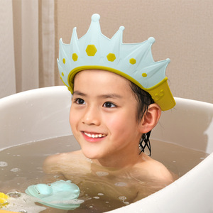 Bonnet de bain imperméable pour bébés et tout-petits avec protection des oreilles et des yeux, en gel PP souple, pour la douche et le lavage des cheveux du bébé - Product Image 3