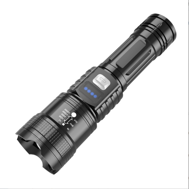 USB Rechargeable Tactical Torch High Power LED Strong Light Flashlight for Camping & Emergency Searchlight Tool