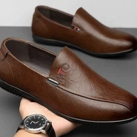 Chaussures décontractées pour hommes BAEWOON B07, chaussures en cuir respirantes, chaussures en cuir confortables, semelle souple antidérapante, chaussures pour hommes