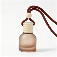 Flacon diffuseur de parfum pour voiture 10 ml en verre vide avec bouchon à vis en bois – Bouteille de parfum d'ambiance pour voiture