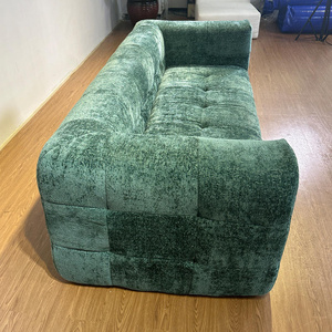 Sofá Cama Moderno de Terciopelo con Mechones, Tres Plazas, Espuma Comprimida, Muebles para Sala de Estar, Embalaje para Envío, Solo 0.16m3 - Product Image 4