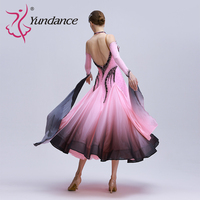 Yundance B-24097-1 personnalisé nouvelle robe de danse de salon Standard international haute qualité Ombre perle soie danse de salon à vendre