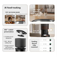 Distributeur automatique de nourriture pour animaux de compagnie, télécommande, 4L, plastique, étanche, pour chat et chien, nourriture sèche, facile à nettoyer, rechargeable, intelligent, léger, Android