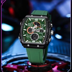 Montre sport chronographe SMAEL 8109, nouvelle conception, électronique analogique-numérique, étanche - Product Image 3