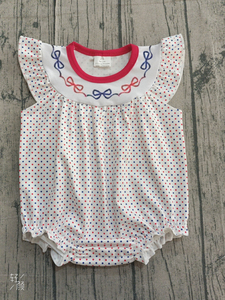 SR3767 RTS Combinaison courte à manches courtes pour bébé garçon, motif lapin de Pâques à carreaux rose, vente en gros - Product Image 3