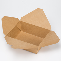Pour LOKYO Boîte de papier de restauration rapide biodégradable Récipient de nourriture en papier kraft pour sushi et chewing-gum avec stratification mate de gaufrage