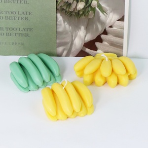 Molde de silicona DIY para velas con forma de plátano, molde de yeso para jabón con forma de plátano para hacer jabón, perlas aromáticas, ambientador para coche, colgante, <span class=keywords><strong>resina</strong></span> para velas - Product Image 3