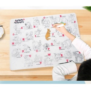 Tapis en silicone personnalisés sans BPA, de qualité alimentaire, réutilisables, pour peinture, coloriage, graffiti, dessin pour enfants - Product Image 1