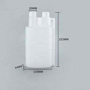 ขวดพลาสติก HDPE แบบสองช่อง ขนาด 500 มล. 1000 มล. พร้อมหัวตวงแบบคู่ - Product Image 4