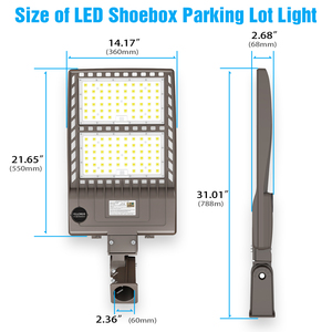 UL DLC elencato Alloggiamento di Alluminio 100-277v Dusk to Dawn 600W Equivalente led scatola da scarpe area di parcheggio luce - Product Image 3