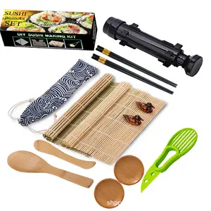 Set per la produzione di Sushi stampo Multi-pezzo piatto di legno bacchette di rotolamento tenda palla di riso