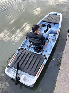 Kayak de pêche motorisé à aileron en PEHD 10,5 pieds, pour une personne, utilisation en mer, nouveau système de gouvernail, kayak à pédales à aileron - Product Image 4
