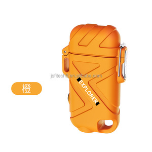 Nuevo Encendedor de Cigarrillos de Doble Arco Recargable por USB con Brújula y Linterna, Encendedor de Plasma Impermeable y Resistente al Viento, Encendedor Electrónico - Product Image 1