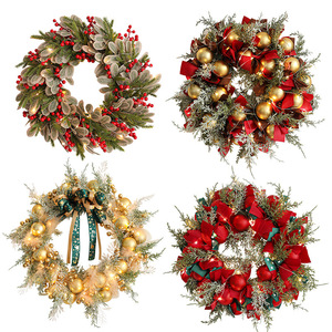 Guirlandes <span class=keywords><strong>de</strong></span> Noël en PVC faites à la main pour l'intérieur, 40 cm, avec lumières LED et guirlandes <span class=keywords><strong>de</strong></span> Noël - Product Image 3