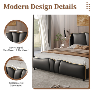 Cama King Size Ajustable Tapizada en Cuero de Lujo, Diseño Italiano Moderno, Estructura de Madera, Muebles de Dormitorio Elegantes de Alta Calidad - Product Image 5
