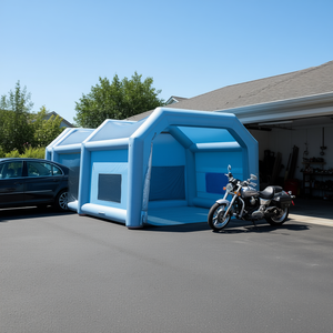 Cabine de peinture gonflable 33x20x13 pieds avec filtre à air pour voiture, moto, garage, tente de pulvérisation - Product Image 2