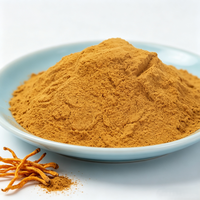 Extrait de Cordyceps Militaris en poudre 15%-20% Polysaccharides & 1%, 2%, 3% Cordycepine, qualité alimentaire, origine Zhejiang