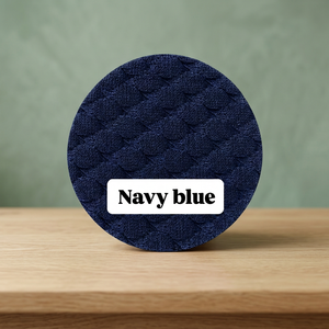 Navy Blue Polyester Rib Knit <b>Boxer</b> Fabric Textured Stretch Material for Fashion Apparel and Garment Manufacturing Wholesale Supp - Product Image 1