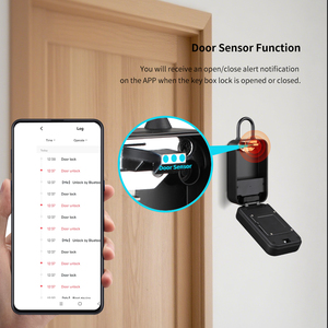 Boîte à clés murale portable étanche avec serrure à empreinte digitale, bouton physique et code numérique, contrô<span class=keywords><strong>le</strong></span> via l'application Tuya, coffre-fort intelligent - Product Image 5