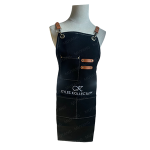 ผ้าคลุมตัดผมช่างทำผมแบบใหม่ พิมพ์ลายด้วยความร้อนบน PVC สวมใส่สบาย พร้อมโลโก้สั่งทำได้ - Product Image 4