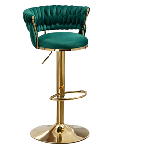 <span class=keywords><strong>Fauteuil</strong></span> commercial en velours bleu Tabourets hauts de luxe pour <span class=keywords><strong>table</strong></span> à manger pour bureau à domicile et chaises de bar et de restaurant de cuisine - Product Image 3