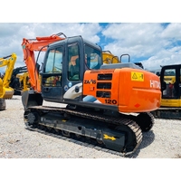 Excavatrice sur chenilles d'occasion de marque japonaise, 12 tonnes, moteur Isuzu, Hitachi ZX120-6, prête à être expédiée, à vendre