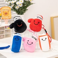 Porte-clés mignon en forme de gant de boxe en peluche, breloque de sac douce de dessin animé, décoration suspendue multicolore pour les enfants, les filles, les accessoires de sac à dos