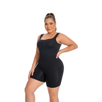 Body sculptant sans couture pour femme grande taille avec logo personnalisable, effet gainant ferme pour la taille, amincissant fessier et ventre