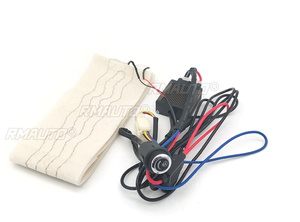 <b>12V</b> Heated Car Steering Wheel Kit Carbon Fiber Pad With 6 Led Shift <b>Switch</b> - Product Image 3